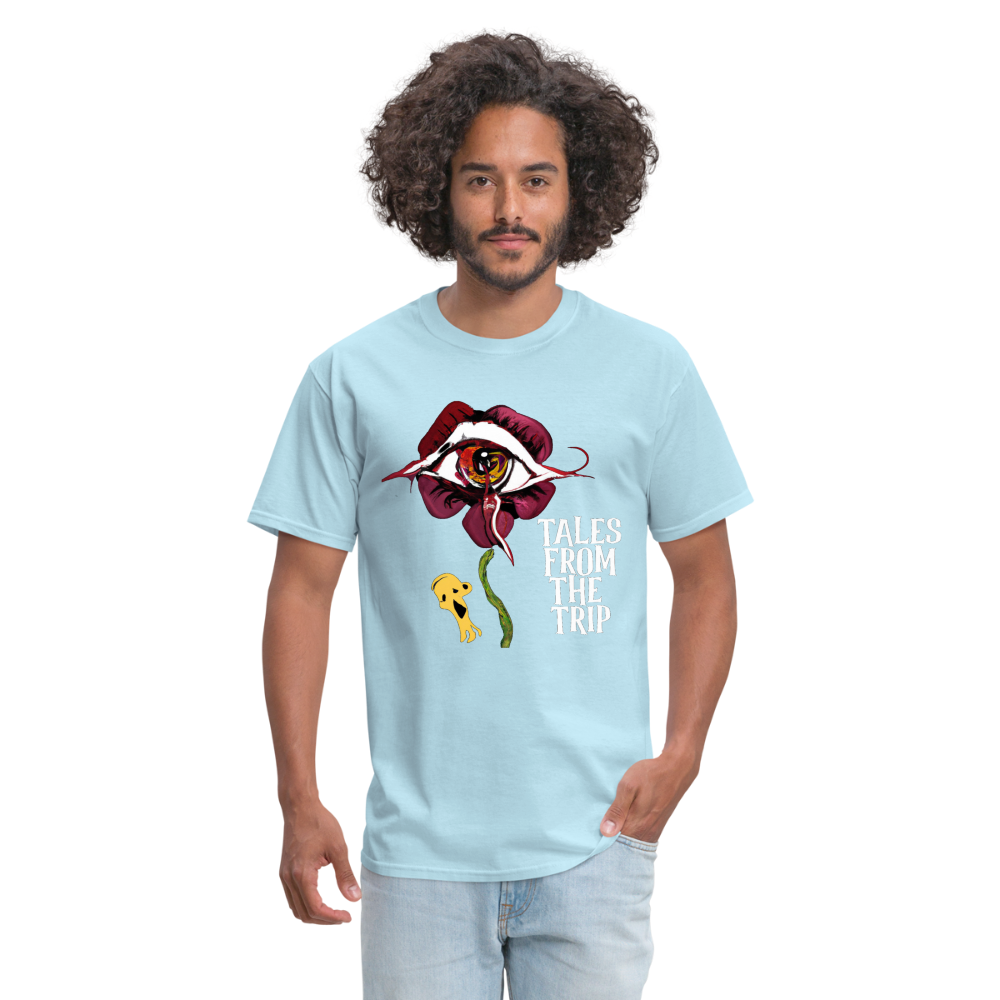 Datura Unisex TFTT-Shirt (White Text) - powder blue