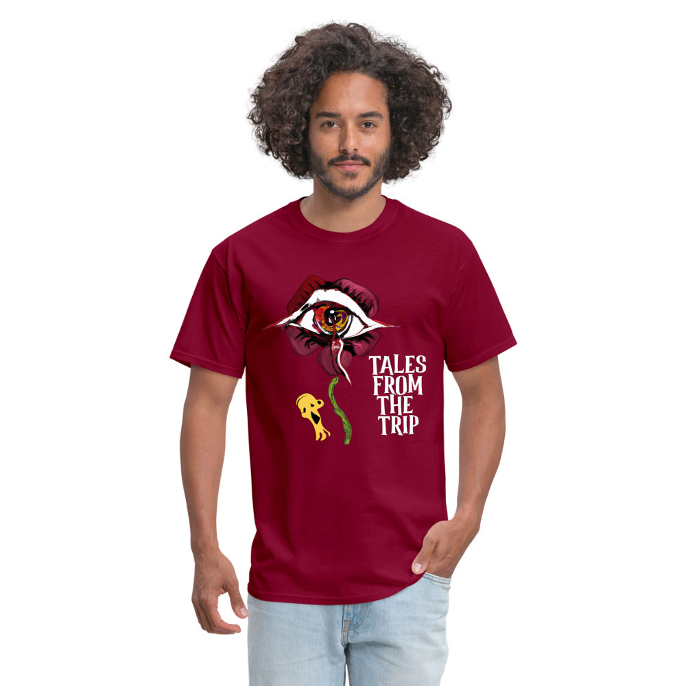 Datura Unisex TFTT-Shirt (White Text) - burgundy
