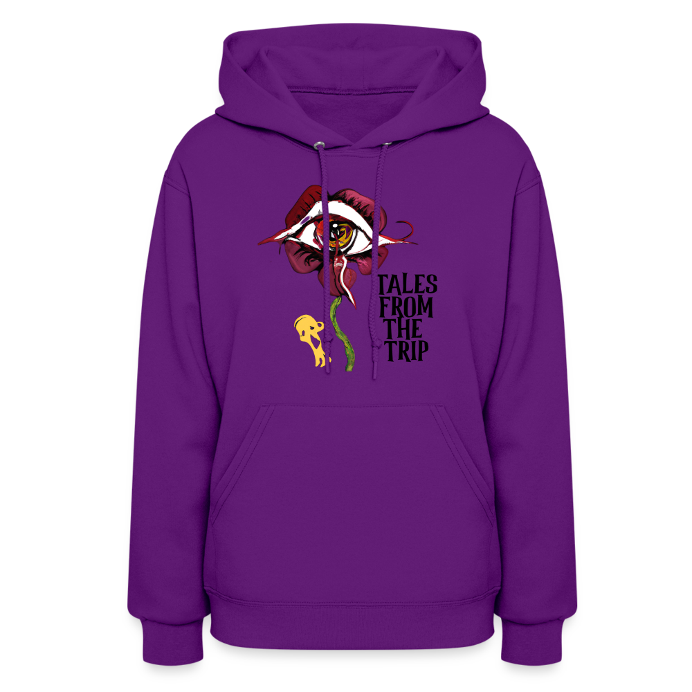 Datura Women's Hoodie (Black Text) - purple