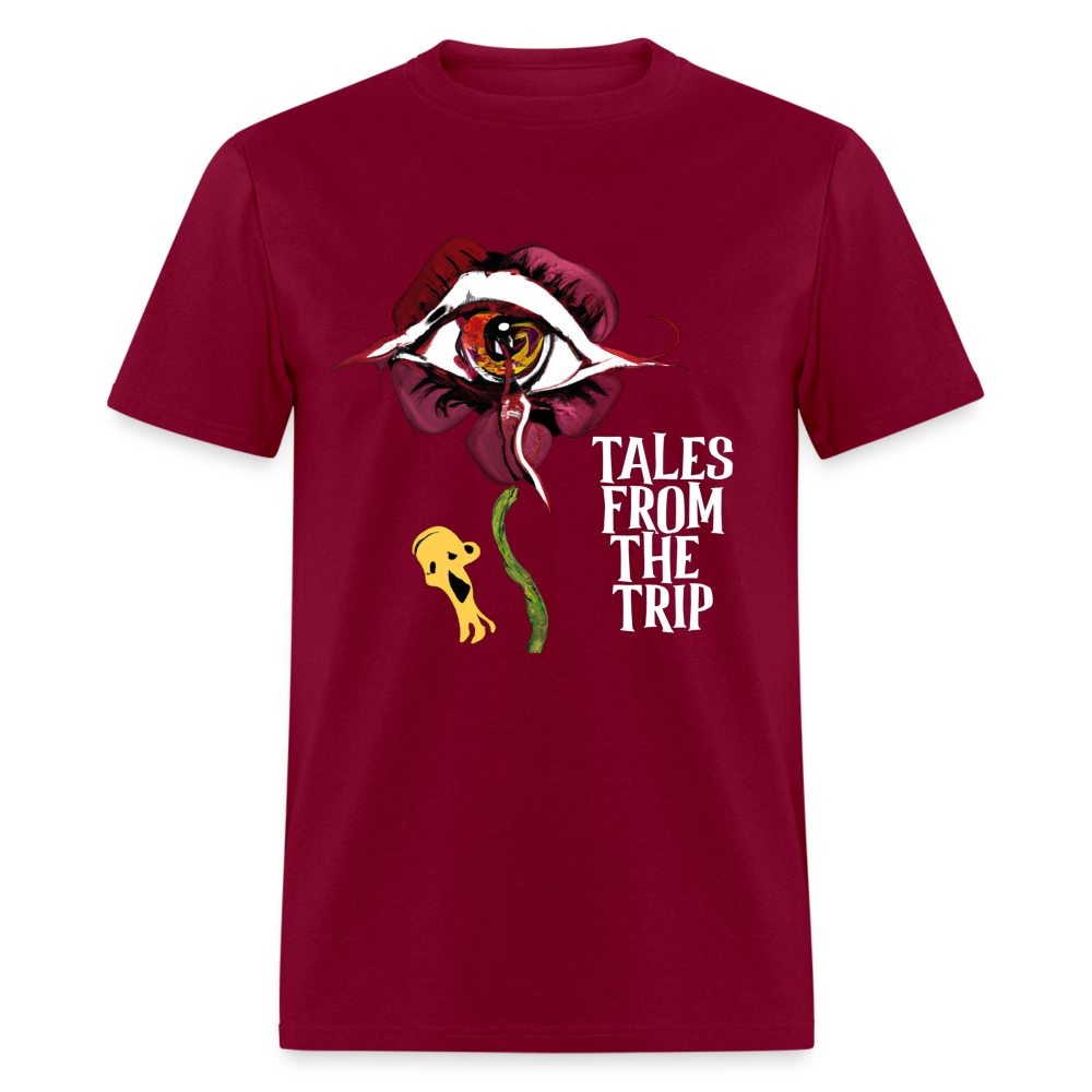 Datura Unisex TFTT-Shirt (White Text) - burgundy