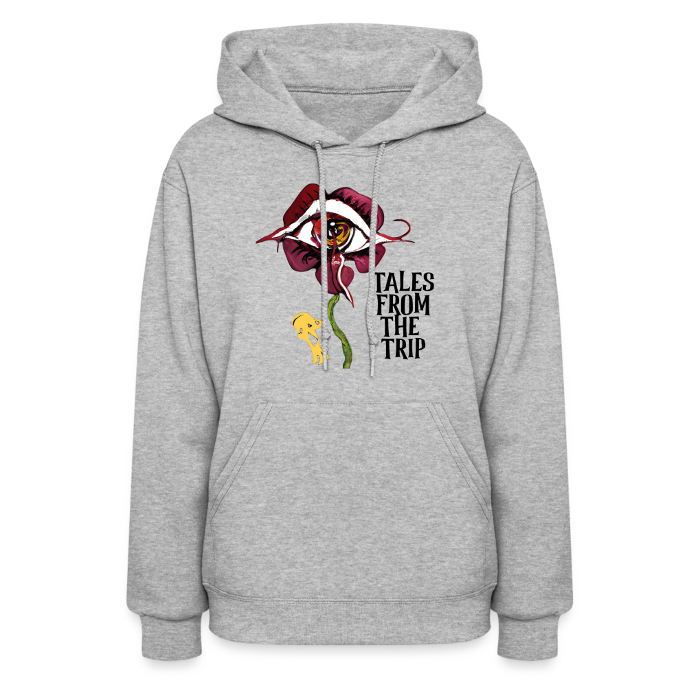 Datura Women's Hoodie (Black Text) - heather gray