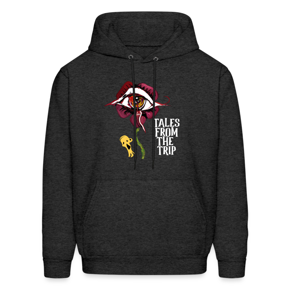 Datura Men's Hoodie (White Text) - charcoal grey